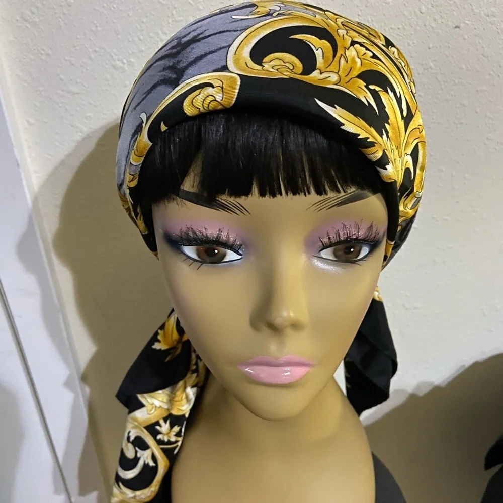 Gold silk scarf